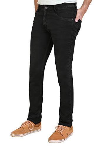 Image of Stretchable Denim Comfort Fit High Rise Basic 5 Pocket Jeans Pant for Men