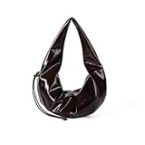 [YIGZYCN] 三日月ショルダーバッグ女性のための素敵なホーボストートハンドバッグ脇の下財布レザークラッチ財布ジッパー付きホーボストートバッグ女性のための