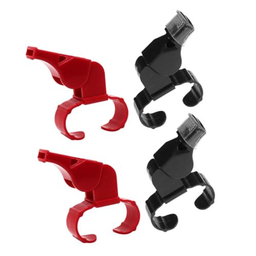 KOMBIUDA 4pcs Sports Whistle Ring Attachment Dual Tone Design for Referees Loud Sound for Basketball Volleyball Emergency Situations