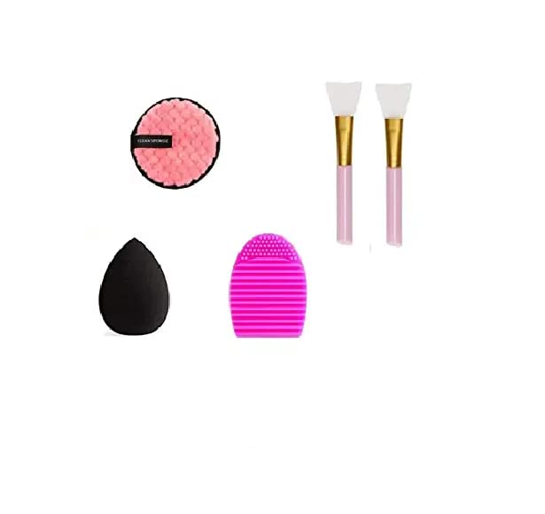 Tiny Deal Multi-Purpose Makeup Removing & Facial Cleansing Pads with Makeup Brush, Puff, and Brush Cleaner-image-49