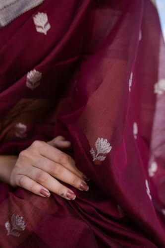 Image of Flosive Women's Cotton Saree With Blouse Piece