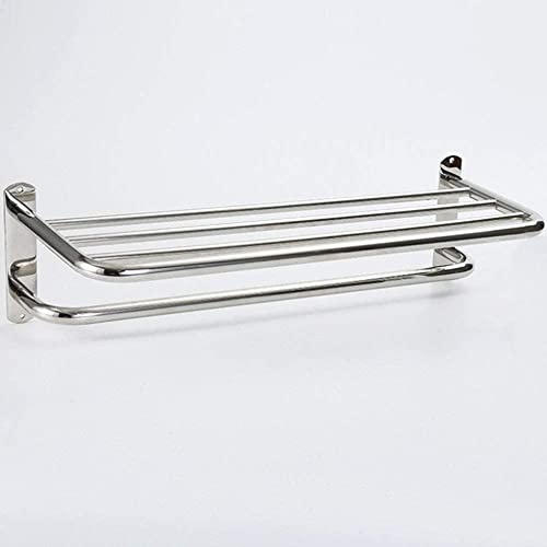 Porte-serviette en acier inoxydable mural avec barre de support - 2