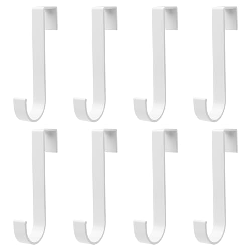 MOERDIFFER 8 Stück Türhaken zum Einhängen,Haken zum Einhängen,Türhakenk,Weiß Heizkörperhaken,Kleiderhaken Tür,Mehrzweck Türhaken für Badezimmer, Küchenschrank Schranktür,Wasserdicht