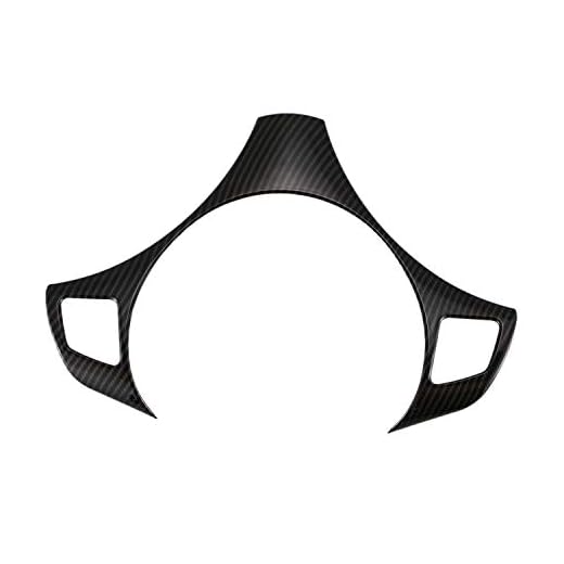 SODIAL Etiqueta Engomada del Marco del Ajuste de la Cubierta del Volante del Coche para E90 3 Series 2005-2012 Accesorios para AutomóViles (Fibra de Carbono)