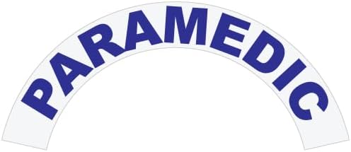 Kramer sticker's shop Paramedic Blue Helmet Crescent Rocker Rockers Reflective Sticker Decal Helmet Decal Hard Hat 7"" х 3"", Black