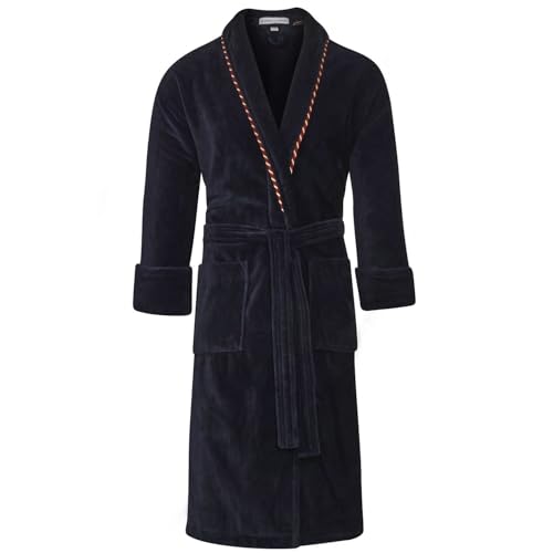 Men's British Bathrobe - Earl Navy