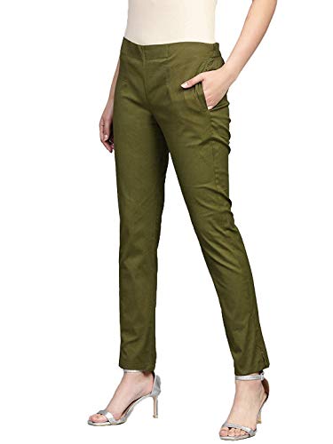 Image of SriSaras Women's Premium Cotton Trousers /Pants