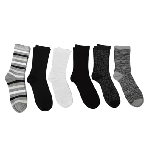 Womens Striped Crew Socks – Breathable Moisture-Wicking