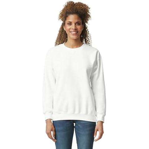 Sweat-shirt Gildan G18000 Blanc Cover
