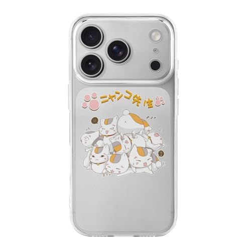 iPhone 17 Pro用 ケース 夏目友人帳 ニャンコ先生 猫 アニメ スマホケース アイフォン17 用 ケース 人気 おしゃれ 漫画 キャラクター 透明