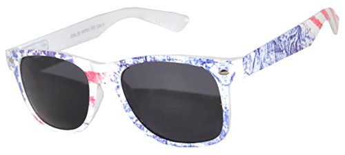 Image of OWL Classic American Flag Sunglasses USA Patriot Colored Lens 4th of July