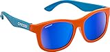Peso ligero y artículo Cressi Teddy Sunglasses Gafas de Sol para niños, Juventud Unisex, Azul Claro Ondas/Naranja/Lente Espejada Azul, 3/5 Años