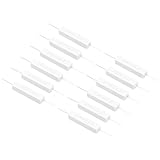 PATIKIL 12 Pcs 2k Ohm Resistors, 10W Ceramic Cement Resistor Power Cement Resistor Kit Tolerance 5% for Power Adapters Audio Computer TV Circuit Board