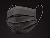  Health Care Made in Italy - (5 sobres de 10) 50 Mascarillas Médico Quirúrgicas Tipo II -2 - Desechables de 3 capas - Certificado CE - 3 capas - Polipropileno- (Negro)