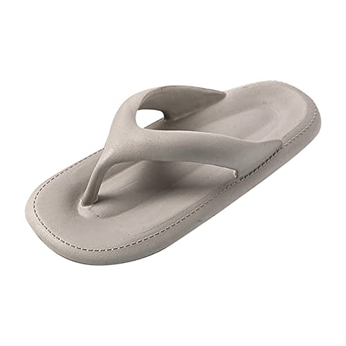 Chanclas para hombre Tong cuero hombre tanga hombre cuero zapato senderismo hombre zapato hombre verano Legere mulas cuero hombre sandalias antideslizantes playa piscina interior y exterior, gris 1,