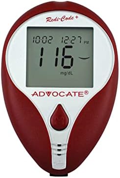 Advocate Redi-Code Plus Blood Glucose Meter – Monitor for Blood Glucose Test Strips – Home Care Blood Glucometer Kit