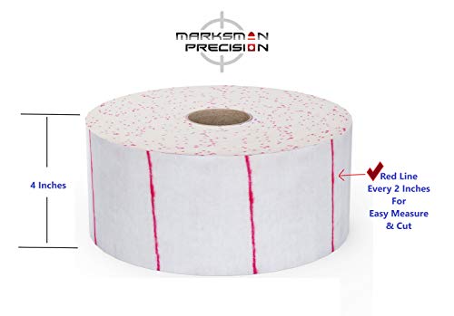 Marksman Precision Gun Patch Mega-Roll - Strong 100% Double Brushed Cotton Cloth - 10,000 Absorbent Patches - Cut To Size - Clean Rifle Handgun Shotgun Black Powder Pistol Revolver - Shooting Hunting #TOP1