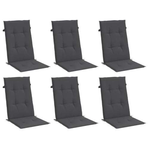 Coussin de chaise dossier haut rembourré anthracite de qualité
