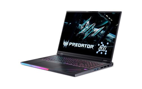 Image of acer Predator Helios Neo 16S AI Gaming Laptop - Intel Ultra 9 275HX, NVIDIA RTX 5070Ti, 16 inch 2.5K WQXGA 240Hz 2ms OLED Display, RGB Backlit KB, Win 11 Pro, w /Redragon Bundle (64 GB DDR5, 2 TB SSD)