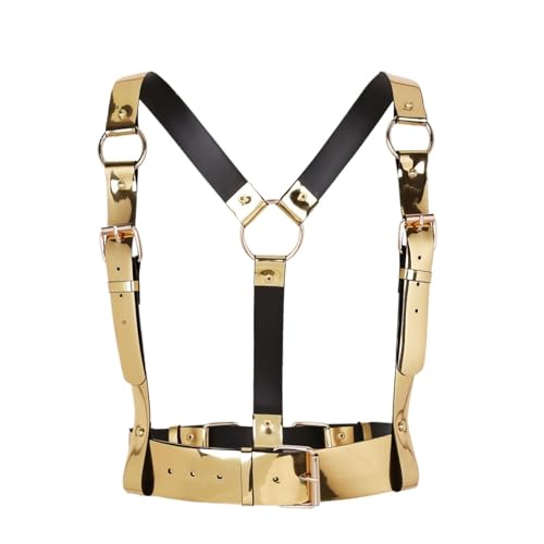 Harness For Mens Womens Hot Punk Waist Braces Leather Y Shape Body Waist Belts With Metal O-rings Cosplay Bar Costume2