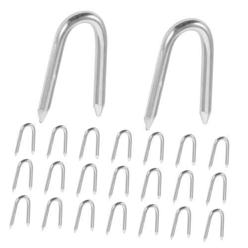 POPETPOP 50stücke U-förmige Nägel Für Gartenzäune Befestigungsnägel Aus Metall Zaunzubehör Für Außenbereich Geeignet Zur Zaunbefestigung Für Gartenpflanzen Pfahlnägel Für Außenzäune U-pfähl