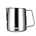 Brocca per latte in acciaio inox per latte art, contenitore per latte schiumoso, per caffè espresso e cappuccino, con misurazione, caraffa barista 600 ml, argento