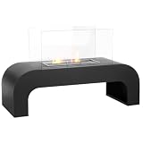 Moritz Chimenea de etanol independiente, 45 x 75 x 30 cm, quemador de 1,5 litros, chimenea de bioetanol, estufa de bioetanol para interior y exterior, quemador de bioetanol