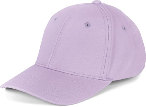 styleBREAKER Gorra de béisbol Unisex de 6 Paneles, de algodón Cepillado, Cierre Ajustable con Cierre autoadherente, diseño monocromático para Hombres y Mujeres, Lila