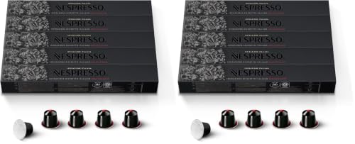 Image of Nespresso Capsules Original Line,Ristretto Decaffeinato,Dark Roast Coffee,Coffee Pods,50 Count (Pack of 2)