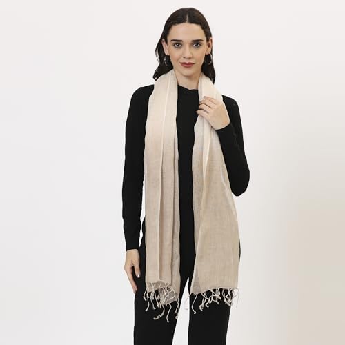 100% Linen Ombre Scarf for Women – Lightweight Breathable Fashion Wrap, Shaded Gradient Shawl, 55x180cm Soft Linen2