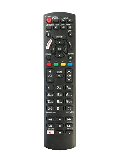 LipiWorld® LED Netflix Function Smart Tv Universal Remote Control ( Suitable/Replacement/Compatible Panasonic Led Tv Remote Old Remote Exactly Same Remote Will Only Work ) Compatible for Panasonic Tv Remote