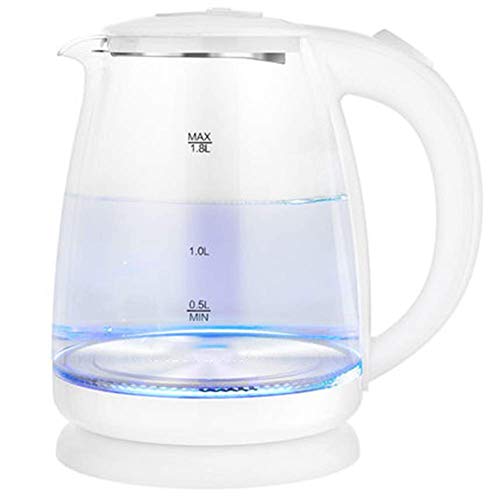 gerenic Elektrischer Glas-Wasserkocher,kabellos,1,8 L Edelstahl-Wasserkocher,Blaue Beleuchtung,LED-Licht…
