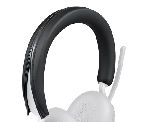Image of SOULWIT Protective Headband Pad Cover for Jabra Evolve2 65 (Evolve 2 65MS 65UC MS UC) /Evolve2 40 (40UC 40MS USB) /Elite 45h On-Ear Wireless Headphones, Easy DIY Installation - Black