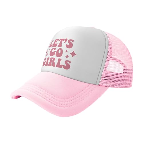 Image of Put It On My Boyfriends Tab Trucker Hats for Women Pink Men Humor Gift Pink Hats for Men