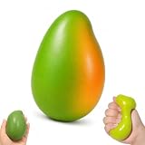 Crunchy Mango Squishy Toy – Bead Filled ASMR Slow Rising Stress Ball, For Office Travel Party Favors, Anxiety Relaxing Gifts, Portable Desk Toy