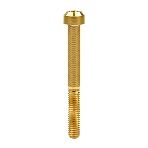 Image of Titanium Torx Square Head M6 x 10 15 20 25 30 35 40 45 50 60 65 70 80mm Screw Pack of 5 (Gold, M6x60mm)