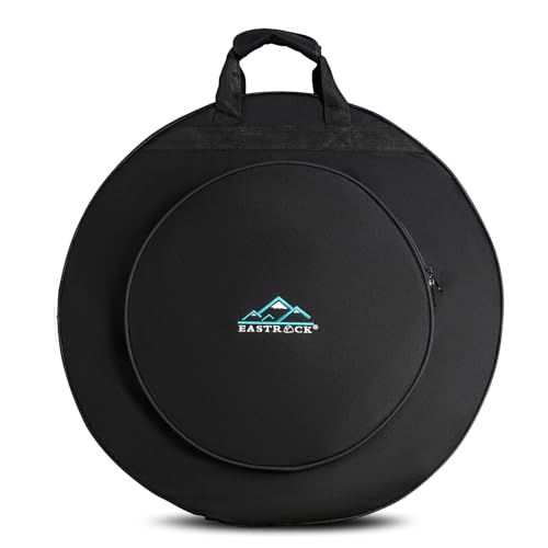 EASTROCK 22” Cymbal Bag Padded Cymbal Case Storage with Strap For Cymbal Protection