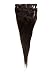 18" Clip in Remy Human Hair Extensions 2# Dark Brown 7pcs 70g