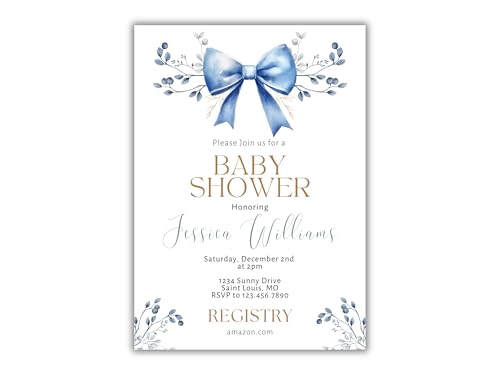Custom Baby Shower Invitations, Printable or Digital, Printed on Card Stock, Envelopes Included
