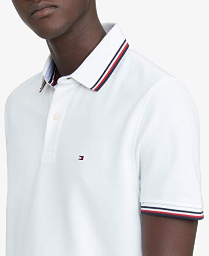 Image of Tommy Hilfiger Men's Short Sleeve Moisture Wicking Stretch Polo Shirt With Quick Dry + Uv Protection