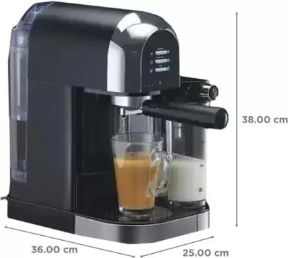 Image of Morphy Richards Autopresso 3 in 1 1350 W Milk Frother and Coffee Maker Black