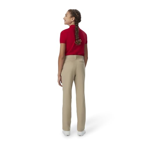 French Toast Girls' Adjustable Waist Stretch Twill Straight Leg Pant (Standard & Plus), Khaki, 18 — view 5