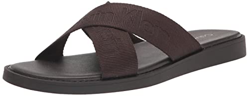 Calvin Klein メンズ Evano サンダル, ダークブラウン 200, 10