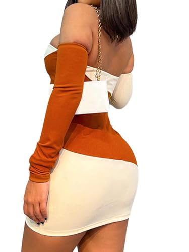 Image of Women's Summer Two-Piece Skirt Sets Sexy Off Shoulders Top Y2K Going Out Short T-Shirt Sets Mini Dress Outfits D293