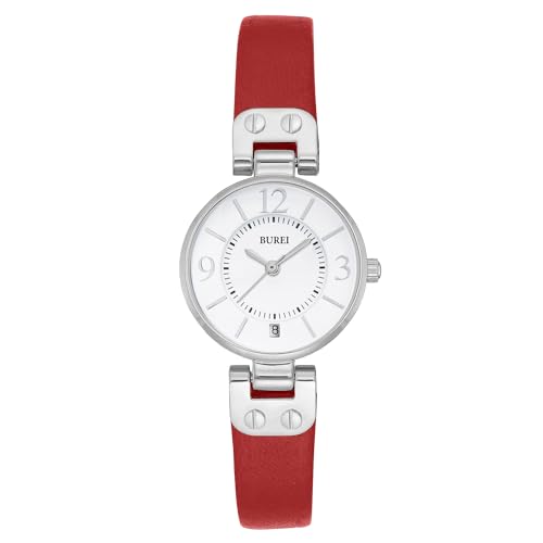 Petite montre femme BUREI en cuir pour un style simple chic