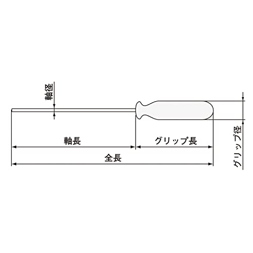Tournevis hexagonal Engineer DH-40 de 4,0 mm (0,2") pour vis à six pans