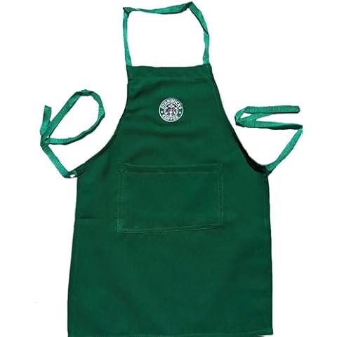 Ultimate Aprons Beautiful Green Apron Center Pocket Embroidered Logo Patch (Kids Medium (8-12)) Cover