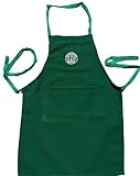 Ultimate Aprons Beautiful Kelly Green Apron Center Pocket Embroidered Logo Patch (KIds Apron)