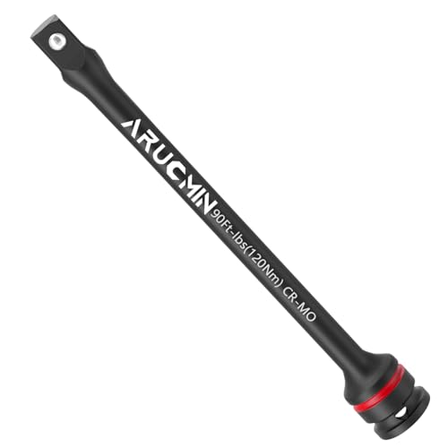 ARUCMIN 1/2" Drive 90 Ft-Lbs Torque Limiting Extension Bar, 8 Inch Color-Coded Lug Nut Torque Sticks