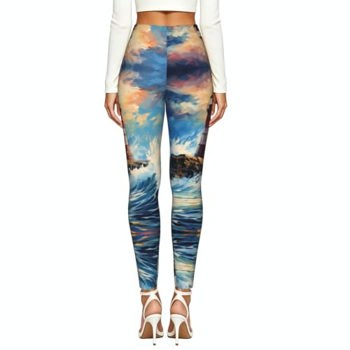 Leggings de compresión suave Lighthouses para mujer ropa de gimnasio cómoda 3